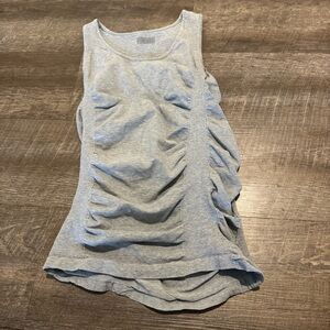 Athleta Light Grey Ruched Tank Top